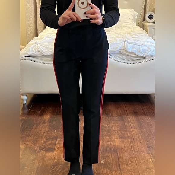 Zadig & Voltaire black Pomelo trousers w/ red stripe Size 36 - Picture 11 of 12